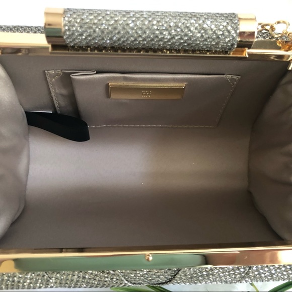 INC International Concepts Lindsay Lurex Gold Clutch, NWT - Picture 6 of 8